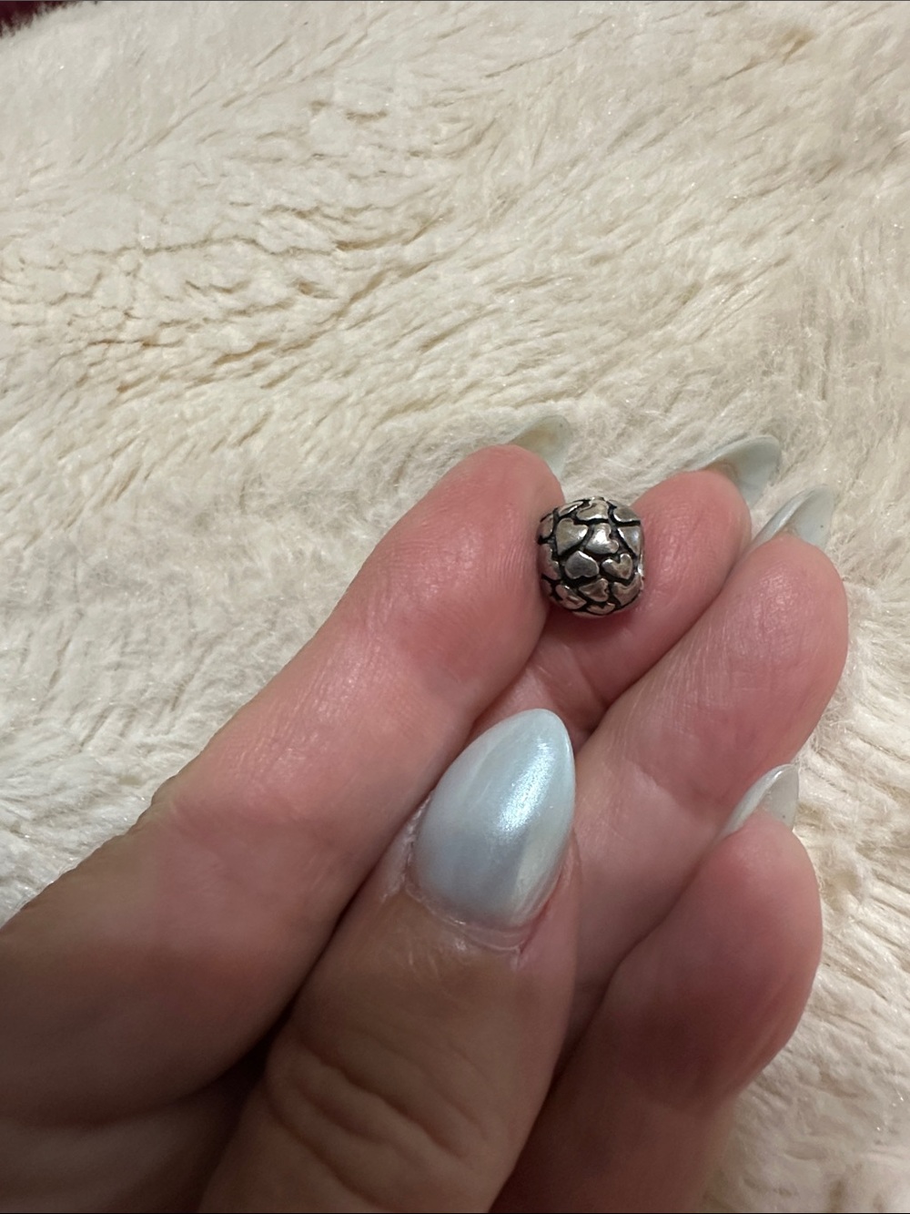 Pandora Silver Heart Cluster Spacer Charm